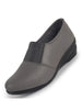 Women Grey Classic Formal Slip On Shoes | Platform Heel Shoe for Office Meeting Events | Easy Pull On Shoes with All Day Comfort