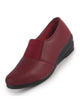 Women Maroon Classic Formal Slip On Shoes | Platform Heel Shoe for Office Meeting Events | Easy Pull On Shoes with All Day Comfort