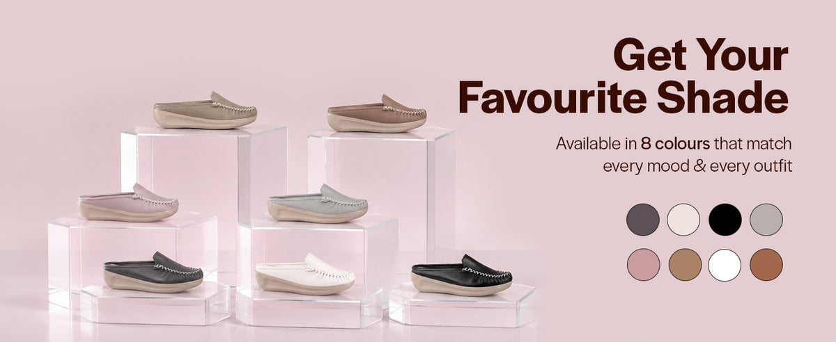 Women Grey Back Open Side Stitched Slip On Shoe|Half Cut Round Toe Shoes with Memory Cushioned Footbed|Outing Comfort, Evening, Casual Office Wear