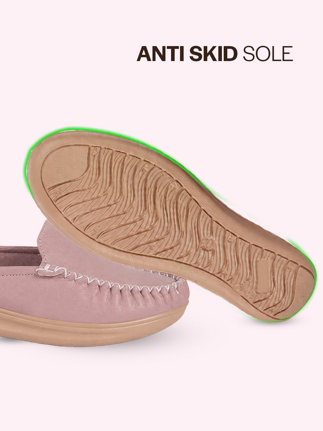 women peach back open side stitched slip on shoe|half cut round toe shoes with memory cushioned footbed|outing comfort, evening, casual office wear