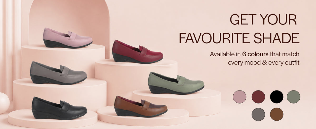 Women Peach Classic Formal Platform Heel Slip On Shoes | Pull On Shoes with All Day Comfort for Office, Meetings, Evening Events