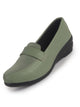 Women Green Classic Formal Platform Heel Slip On Shoes | Pull On Shoes with All Day Comfort for Office, Meetings, Evening Events