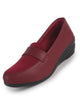 Women Maroon Classic Formal Platform Heel Slip On Shoes | Pull On Shoes with All Day Comfort for Office, Meetings, Evening Events