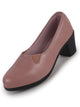Women Peach Slip-On Closed Toe Formal Office Shoes Pump Block Heel Ballerina|Elegant Everyday Wear|All Day Comfort for Office, Meetings, Evening Events