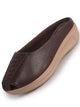 Women Brown Formal Back Open Pee Toe Platform Heel Mules|Flexible Comfort Platform Office Slip Ons Shoe with Padded Insole|Daily Walking & Errand
