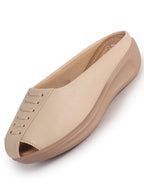 open toe slip on mules women