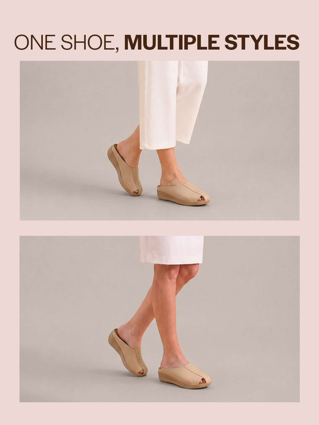 open toe slip on mules women
