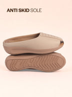 open toe slip on mules women