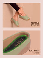 women peep toe wedge slides