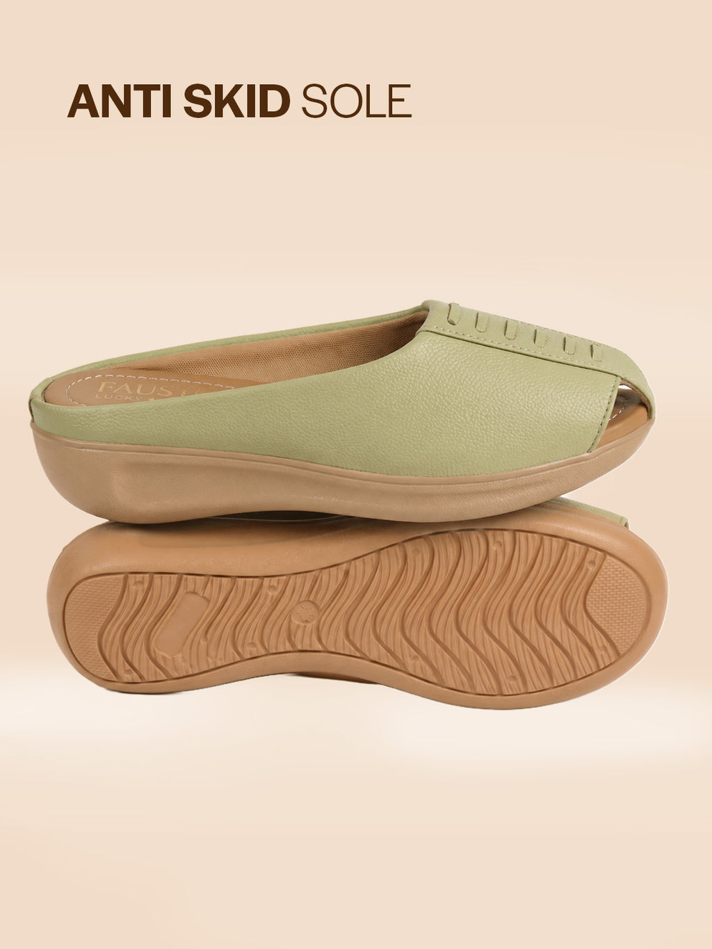 women peep toe wedge slides