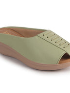 open toe slip on mules women