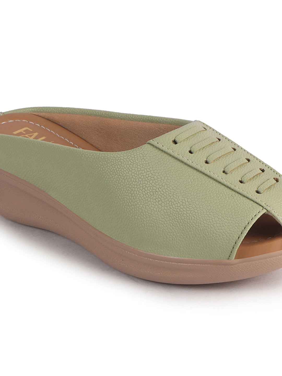 open toe slip on mules women