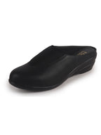 closed toe slip on mules women