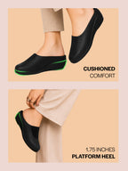 women olive green orthopedic clogs