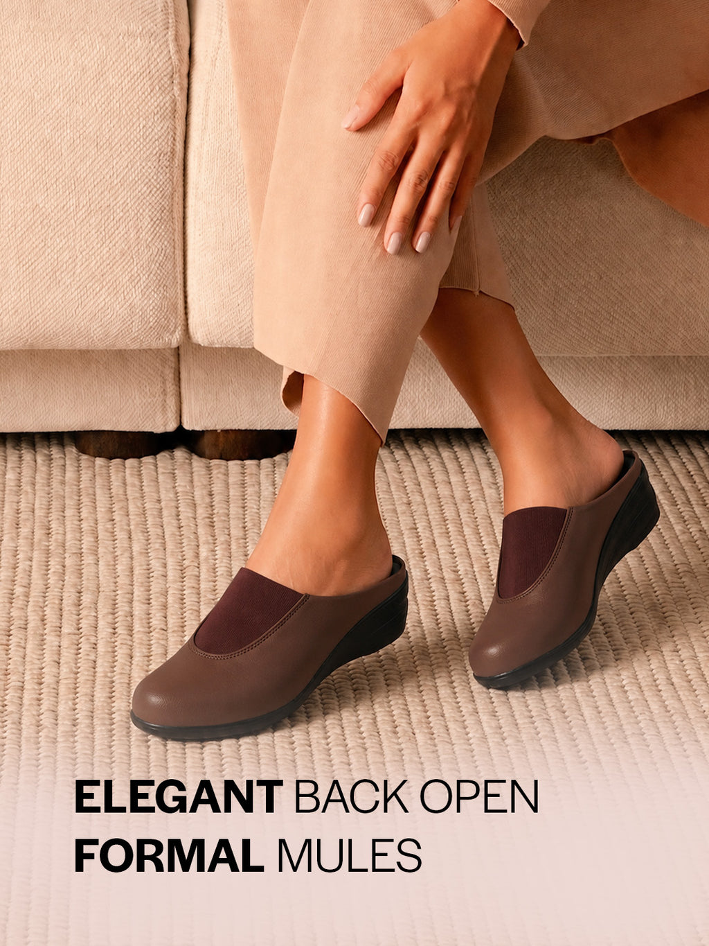 daily wear lightweight wedge mules