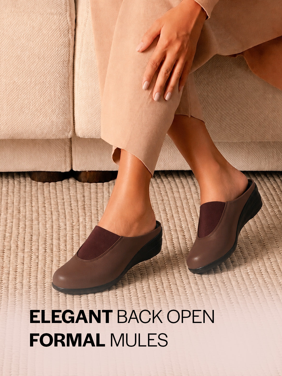 daily wear lightweight wedge mules