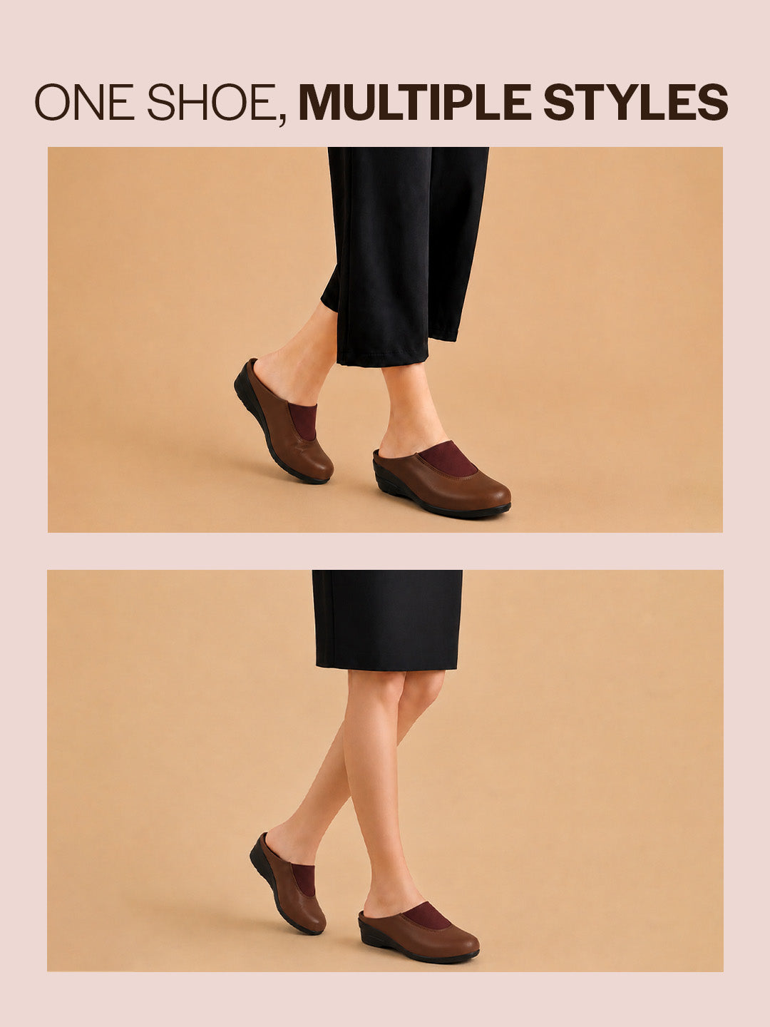 daily wear lightweight wedge mules