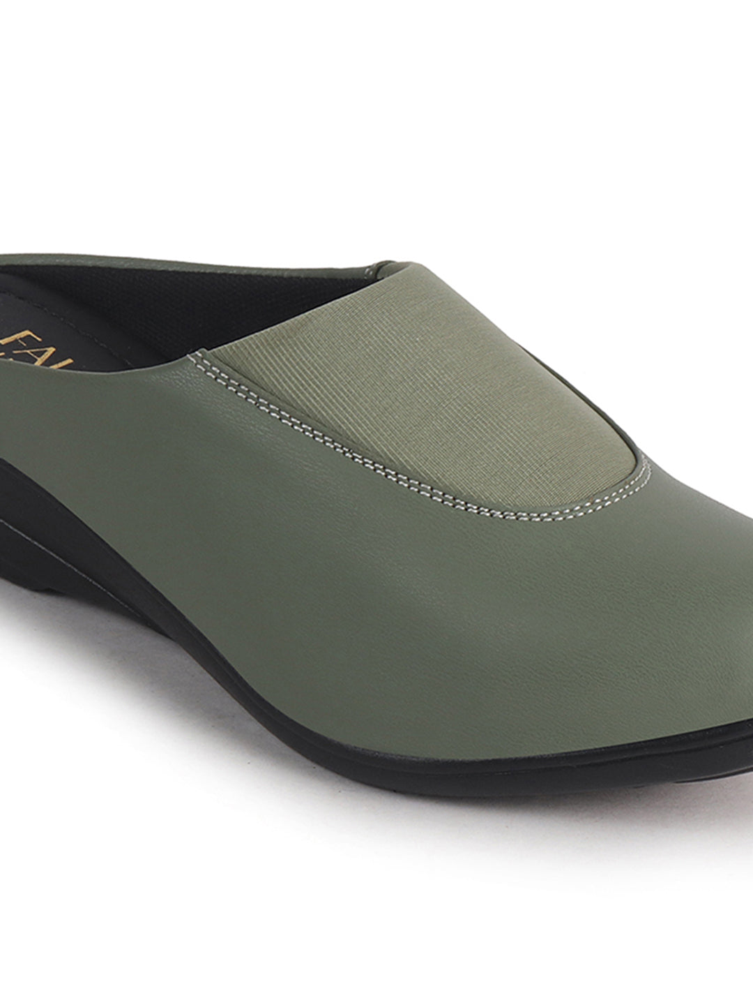 women olive green orthopedic clogs