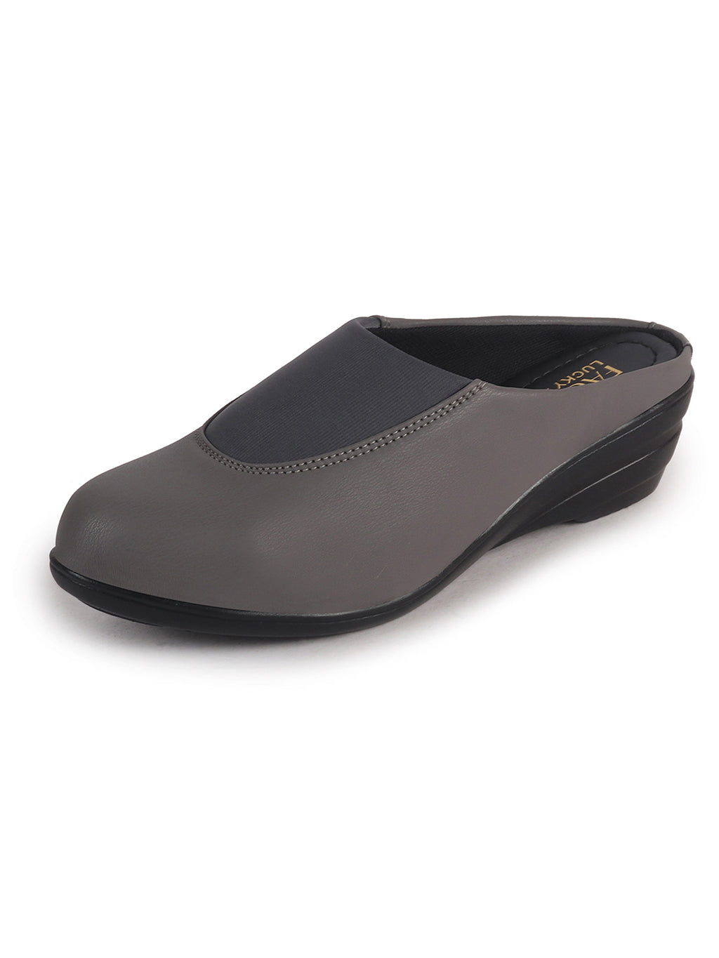 sage green backless wedge loafers