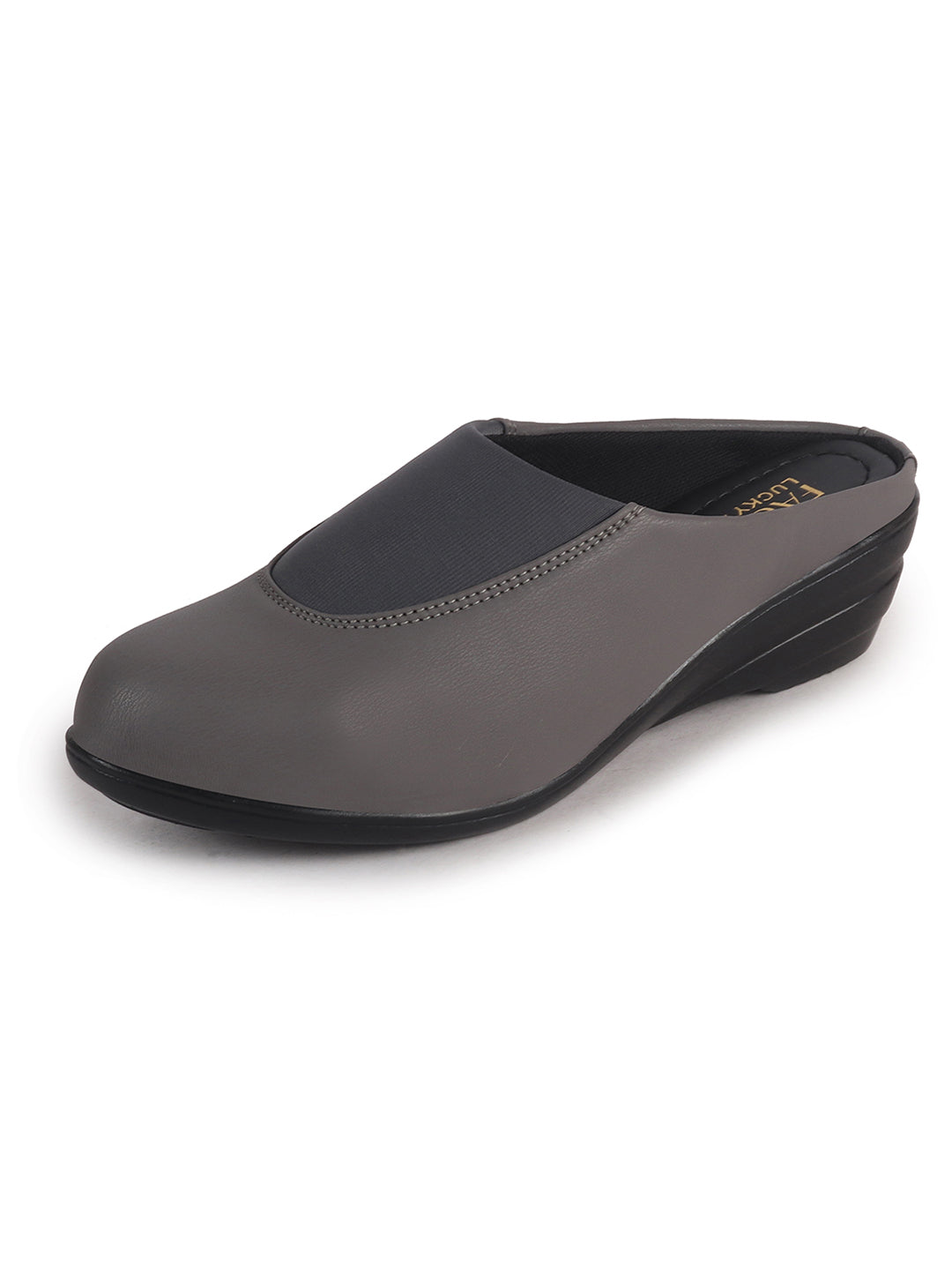 sage green backless wedge loafers