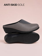 closed toe slip on mules women
