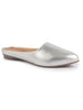 Women Back Open Ethnic Slip On Mules Party Wear Glittery Shiny SlippersLightweight Loafer Flats Memory Cushioned Insole