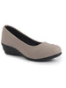 Women All Day Comfort Wedge Heel Slip On Ballerina Shoes Elegant Work Flats Office Formal Slip On Shoes