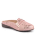 Women Party Wedge Mules Gilltery Shiny Backopen Loafers Travel Friendly Slip On Shoes Ethnic Sandals
