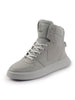 FAUSTO Men Grey High Top Chunky Classic Lace Up Sneakers|High Ankle Sneakers With Memory Cushion|Lightweight All Day Sneakers