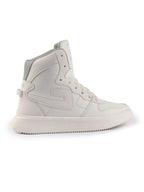 fausto men white high top chunky classic lace up sneakers|high ankle sneakers with memory cushion|lightweight all day sneakers