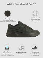 men olive low top chunky lace-up sneaker shoes