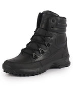 Men Black High Top 3-Eye Lace Up High Ankle Winter Biker Boots|Trekking Boots|Hiking Boots|Basketball Shoes|Good Sole Grip Traction