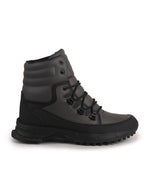 Men Grey High Top 3-Eye Lace Up High Ankle Winter Biker Boots|Trekking Boots|Hiking Boots|Basketball Shoes|Good Sole Grip Traction