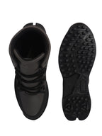 Men Grey High Top 3-Eye Lace Up High Ankle Winter Biker Boots|Trekking Boots|Hiking Boots|Basketball Shoes|Good Sole Grip Traction