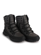 Men Grey High Top 3-Eye Lace Up High Ankle Winter Biker Boots|Trekking Boots|Hiking Boots|Basketball Shoes|Good Sole Grip Traction
