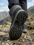 Men Olive High Top 3-Eye Lace Up High Ankle Winter Biker Boots|Trekking Boots|Hiking Boots|Basketball Shoes|Good Sole Grip Traction