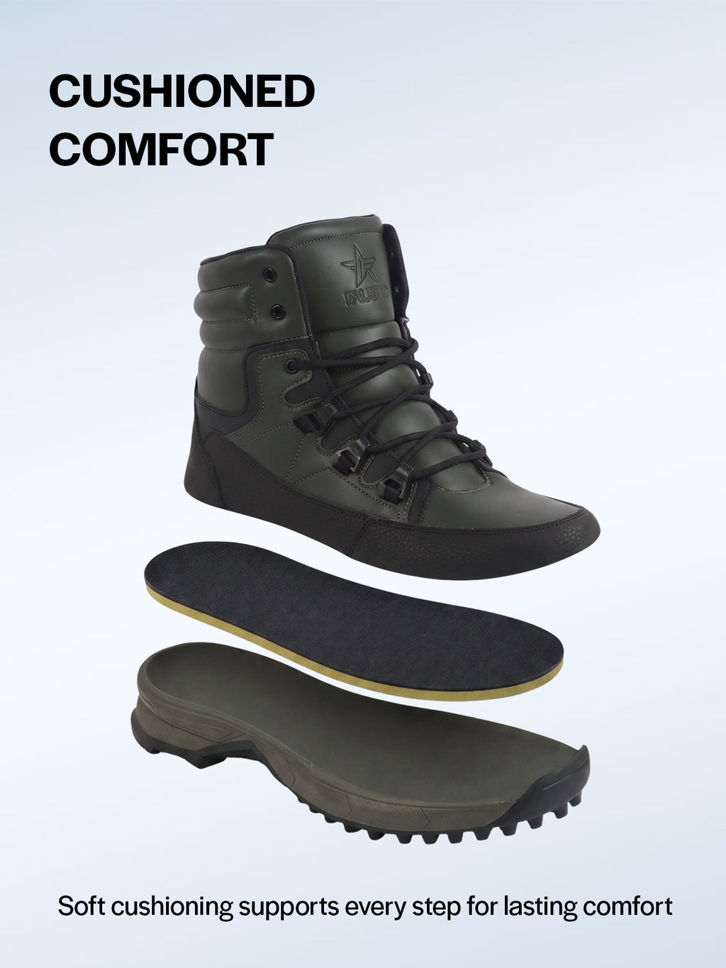men grey high top colorblocked chunky classic lace up sneakers|breathable basketball shoes with memory cushion|anti skid comfort grip sole