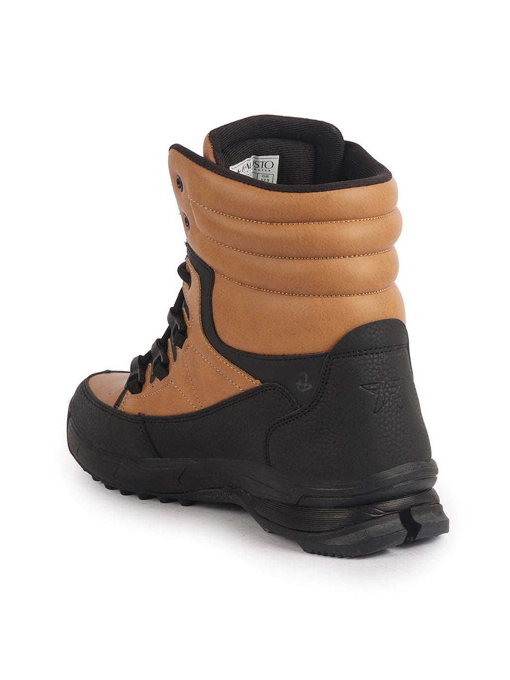 men tan high top 3-eye lace up high ankle winter biker boots|trekking boots|hiking boots|basketball shoes|good sole grip traction