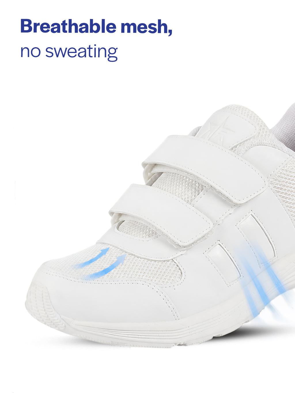 unisex white school uniform shoes|boys & girls non lacing breathable school shoes|hook and loop adjustable fasteners school shoes for kids