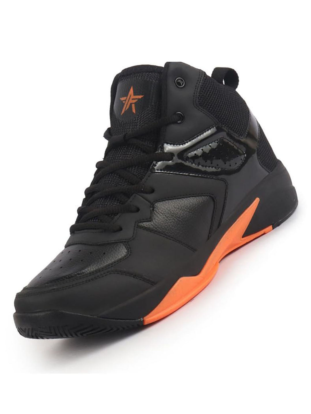 men high top colorblocked chunky classic lace-up sneakers|breathable basketball shoes with memory cushion|anti skid comfort grip sole