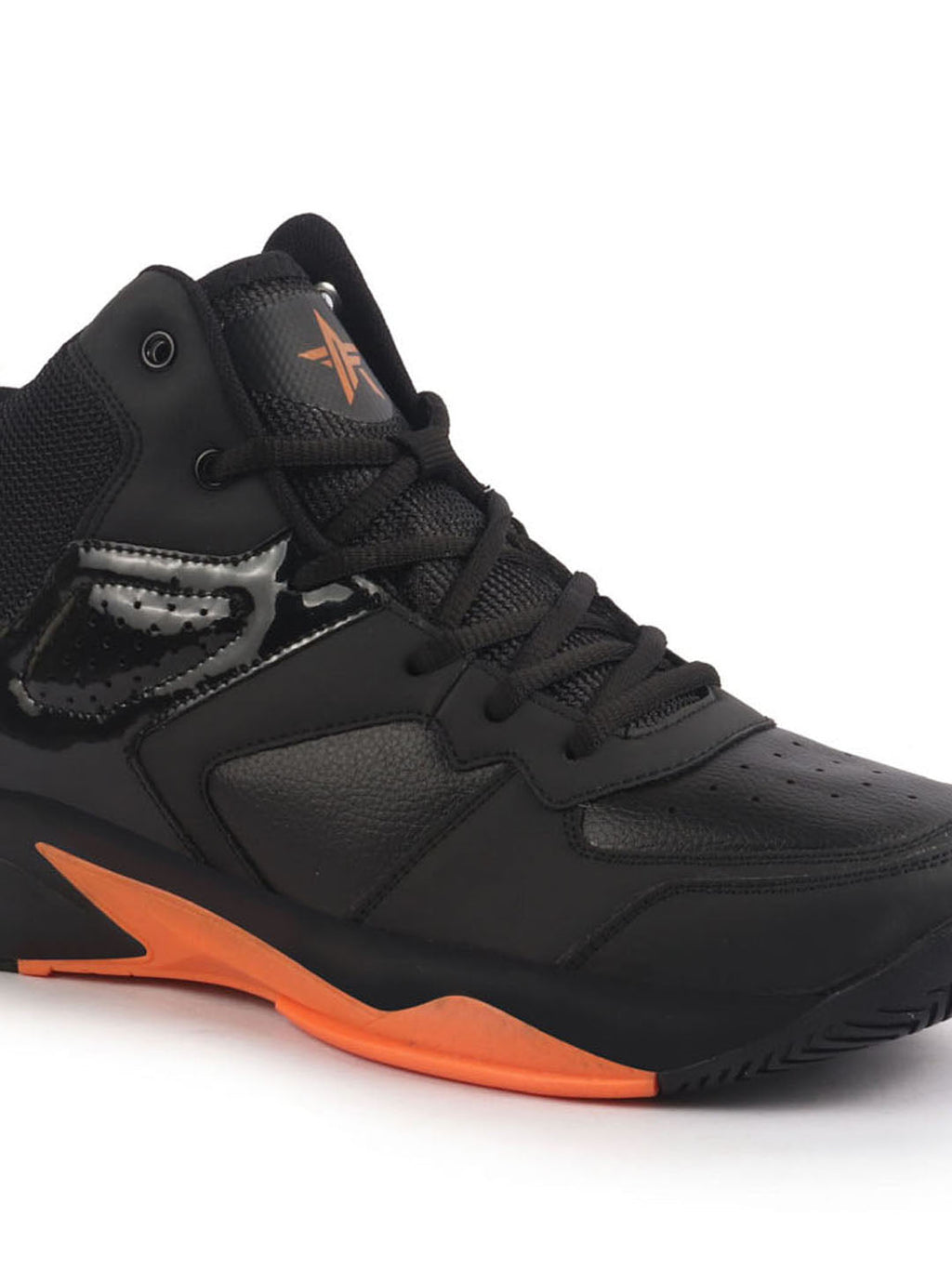 men high top colorblocked chunky classic lace-up sneakers|breathable basketball shoes with memory cushion|anti skid comfort grip sole