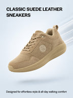 men suede leather breathable broad feet classic casual shoes all day comfortable walking sneakers memory cushioned insole with anti skid tpr sole