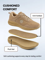 men suede leather breathable broad feet classic casual shoes all day comfortable walking sneakers memory cushioned insole with anti skid tpr sole