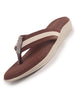 Women Brown Embellished Slip-On T-Strap Flats with Ortho Cushioned Insole | Thong Sandals for Wedding, Party | Flat Slippers for Daily Wear