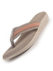 Women Grey Embellished Slip-On T-Strap Flats with Ortho Cushioned Insole | Thong Sandals for Wedding, Party | Flat Slippers for Daily Wear