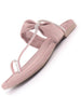 Women Lavender Elegant Toe-Ring Embellished Flat Slip On Sandals|Party Slippers with Soft Cushioned Insole|Festive and Casual Outings