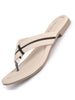 Women Cream Stylish Comfort Braided Design T-Strap Slip On Flats|Soft Cushioned Footbed Insole Thong Slippers|Daily Wear, Office, Travel & Casual