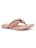 Women Pink Stylish Comfort Braided Design T-Strap Slip On Flats|Soft Cushioned Footbed Insole Thong Slippers|Daily Wear, Office, Travel & Casual