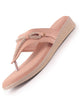 Women Pink Embellished Wedding Slip-On Flats with Bow Design Studded T-Strap|Ethnic Wedge Sandals with Cushioned Insole|Party, Festive