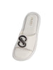 Women White Open Toe Flat Buckle Slip On Sliders | Cushioned Insole Slippers with Extra Comfort | Trendy Flat House Sandals for All Day Wear